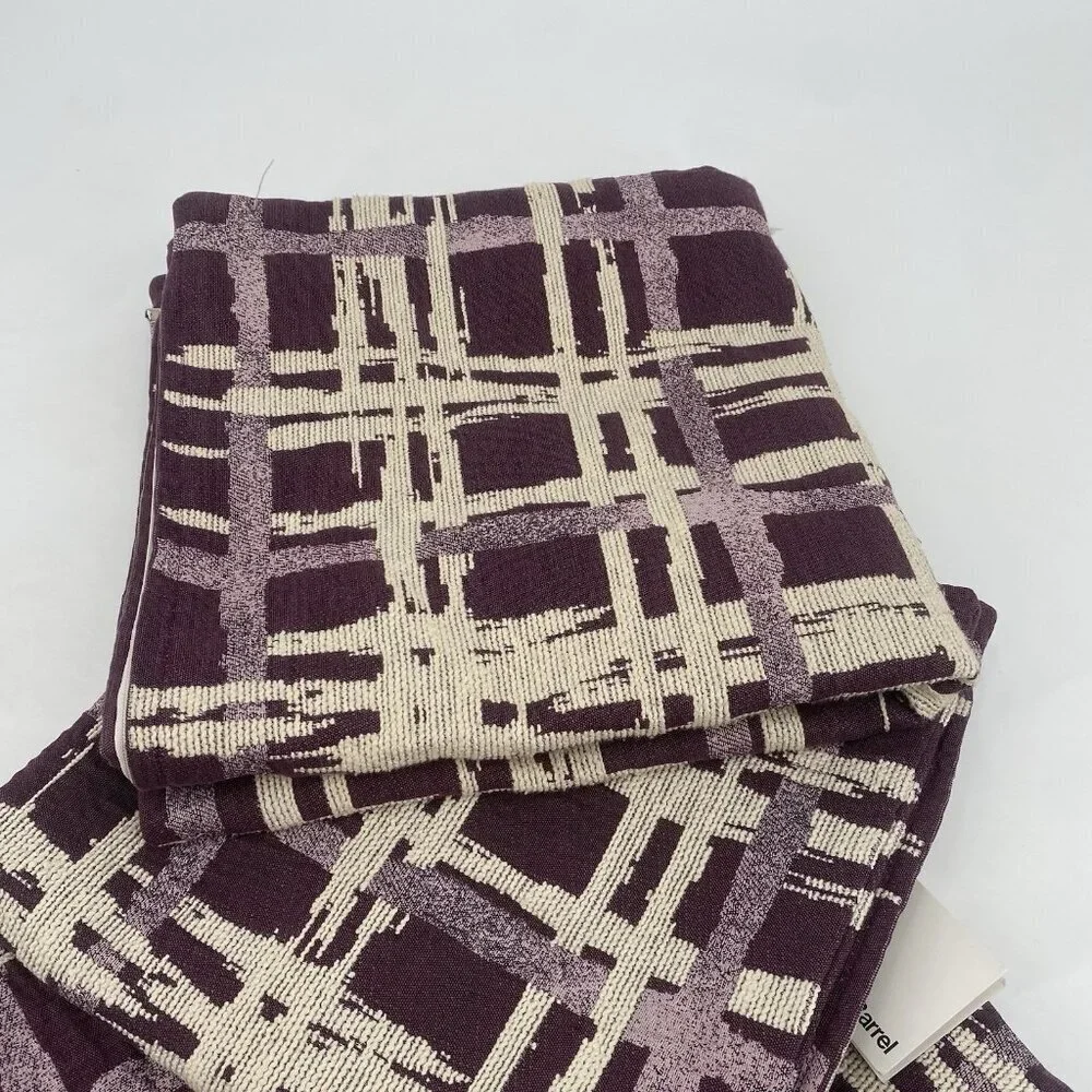 Crate and Barrel Purple Geometric Abstract Pattern Pillow Cover 23